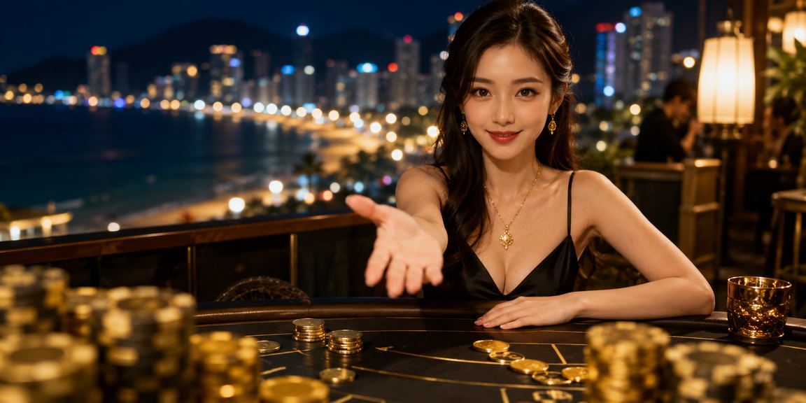 Người chơi tại Nha Trang thư giãn với baccarat bên bờ biển